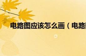 电路图应该怎么画（电路图怎么画相关内容简介介绍）