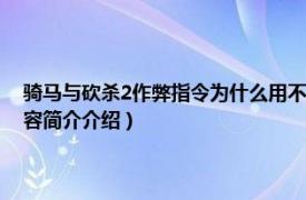 骑马与砍杀2作弊指令为什么用不了（骑马与砍杀2作弊指令怎么用相关内容简介介绍）