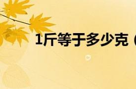 1斤等于多少克（1两等于多少克?）