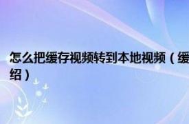 怎么把缓存视频转到本地视频（缓存视频怎样转入本地视频相关内容简介介绍）