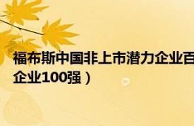 福布斯中国非上市潜力企业百强榜（2015福布斯中国非上市潜力企业100强）