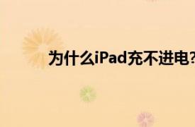 为什么iPad充不进电?（为什么ipad充不进电）