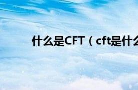 什么是CFT（cft是什么意思相关内容简介介绍）