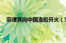 菲律宾向中国渔船开火（5.6菲律宾扣押中国渔船事件）