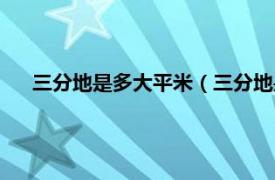 三分地是多大平米（三分地是多少平米相关内容简介介绍）