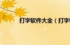 打字软件大全（打字软件相关内容简介介绍）