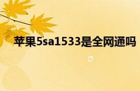 苹果5sa1533是全网通吗（苹果5s1530是三网通用吗）