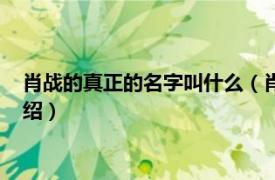 肖战的真正的名字叫什么（肖战原名叫什么真的相关内容简介介绍）