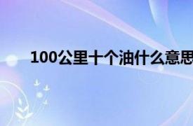 100公里十个油什么意思（百公里10个油什么意思）