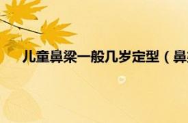 儿童鼻梁一般几岁定型（鼻梁几岁定型相关内容简介介绍）