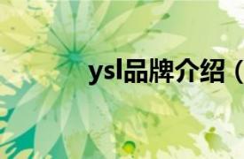 ysl品牌介绍（ysl是什么牌子）