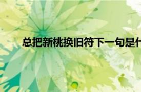 总把新桃换旧符下一句是什么（总把新桃换旧符上一句）