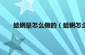 蛤蜊是怎么做的（蛤蜊怎么做好吃阿相关内容简介介绍）