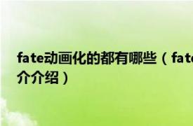 fate动画化的都有哪些（fate系列现在有几部动漫化相关内容简介介绍）