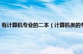 有计算机专业的二本（计算机类的专业哪些二本学校好相关内容简介介绍）