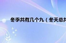 冬季共有几个九（冬天总共有几个九相关内容简介介绍）