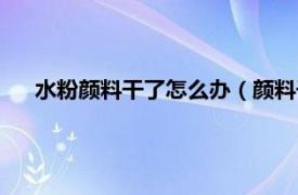 水粉颜料干了怎么办（颜料干了怎么办相关内容简介介绍）