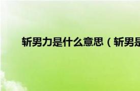 斩男力是什么意思（斩男是什么意思相关内容简介介绍）