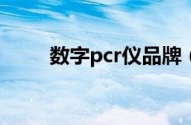 数字pcr仪品牌（数字PCR检测仪）