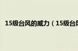 15级台风的威力（15级台风什么概念相关内容简介介绍）