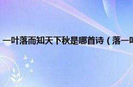 一叶落而知天下秋是哪首诗（落一叶而知天下秋下一句相关内容简介介绍）