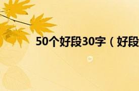 50个好段30字（好段30字相关内容简介介绍）