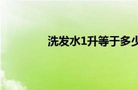 洗发水1升等于多少克（1升等于多少克）