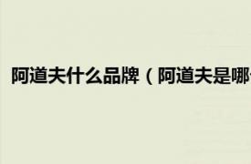 阿道夫什么品牌（阿道夫是哪个国家的品牌相关内容简介介绍）