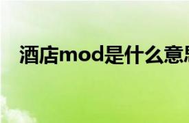 酒店mod是什么意思（mod是什么意思）