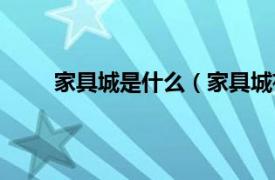 家具城是什么（家具城有哪些相关内容简介介绍）