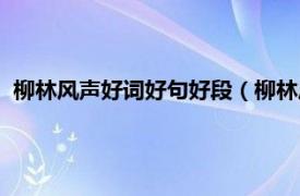 柳林风声好词好句好段（柳林风声好词好句相关内容简介介绍）