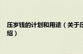 压岁钱的计划和用途（关于压岁钱的使用和计划相关内容简介介绍）