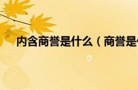 内含商誉是什么（商誉是什么意思相关内容简介介绍）