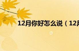 12月你好怎么说（12月你好相关内容简介介绍）