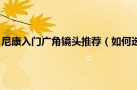 尼康入门广角镜头推荐（如何选尼康广角镜头相关内容简介介绍）