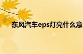 东风汽车eps灯亮什么意思（汽车eps灯亮什么意思）