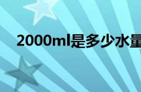 2000ml是多少水量（2000ml水有多少）