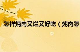 怎样炖肉又烂又好吃（炖肉怎么做好吃又烂相关内容简介介绍）