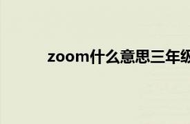 zoom什么意思三年级上册（zoom什么意思）