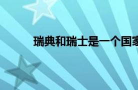 瑞典和瑞士是一个国家吗?瑞士轴承有什么特点