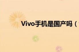 Vivo手机是国产吗（vivo手机是不是国产的）