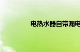 电热水器自带漏电保护器跳闸怎么回事