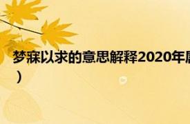 梦寐以求的意思解释2020年属猴人的婚姻如何（梦寐以求的意思）