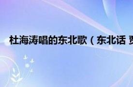 杜海涛唱的东北歌（东北话 贾乃亮、于洋、杜海涛演唱歌曲）