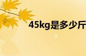 45kg是多少斤（4kg是多少斤）