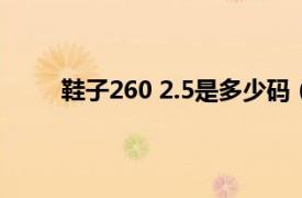 鞋子260 2.5是多少码（2602.5是多少码的鞋子）