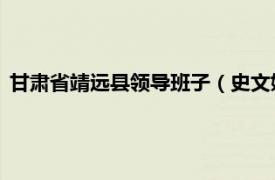 甘肃省靖远县领导班子（史文娟 甘肃省靖远县人民政府副县长）