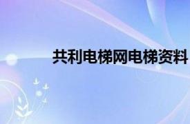 共利电梯网电梯资料（中国共利电梯配件网）