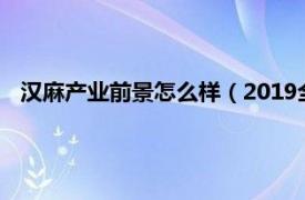 汉麻产业前景怎么样（2019全球汉麻产业发展战略高峰论坛）