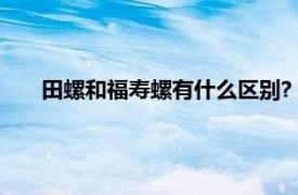 田螺和福寿螺有什么区别?（福寿螺和田螺的区别是什么）